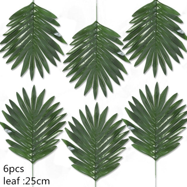 6 Feuilles palmier Chamaerops Artificielles