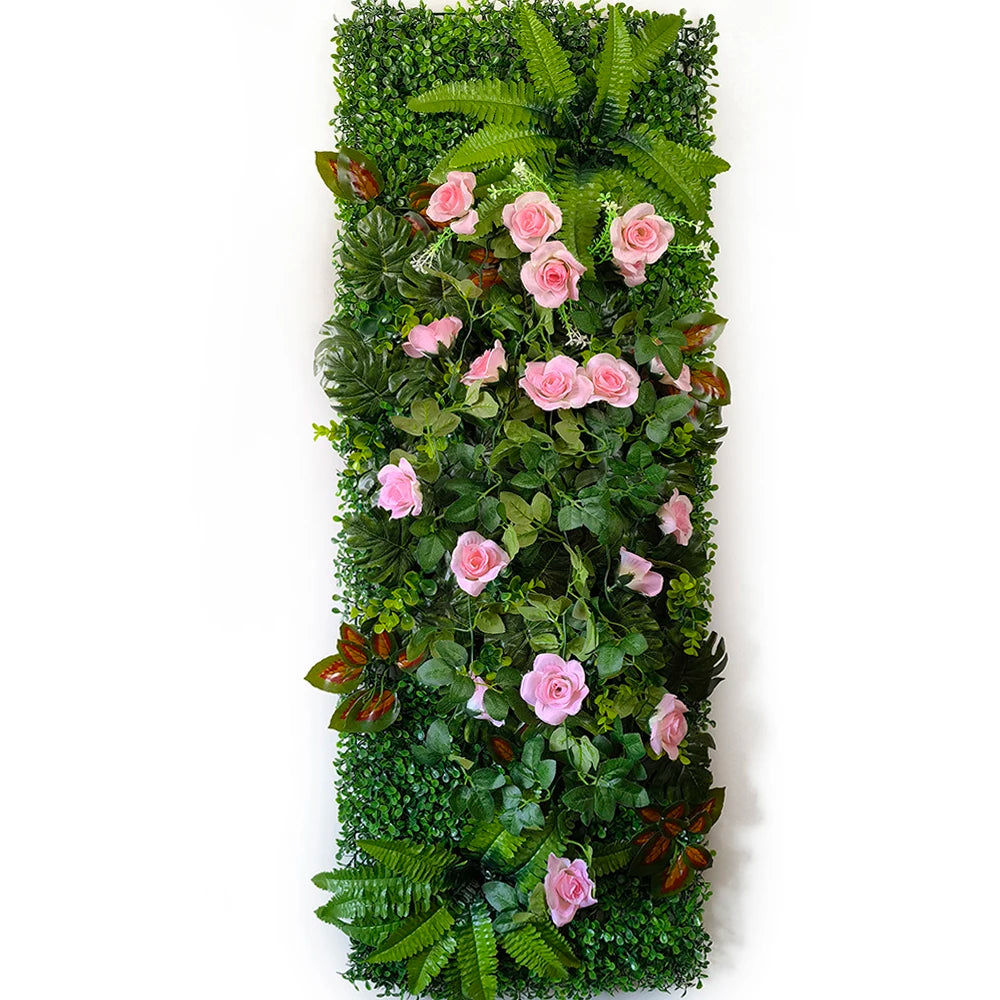 Mur Végétal Artificiel Extérieur &quot;Roses&quot;